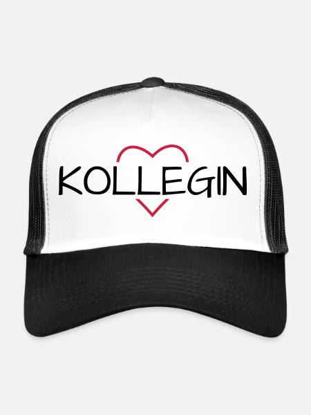 Cadeau de collègue préféré - Casquette trucker  - blanc/noir - Devant