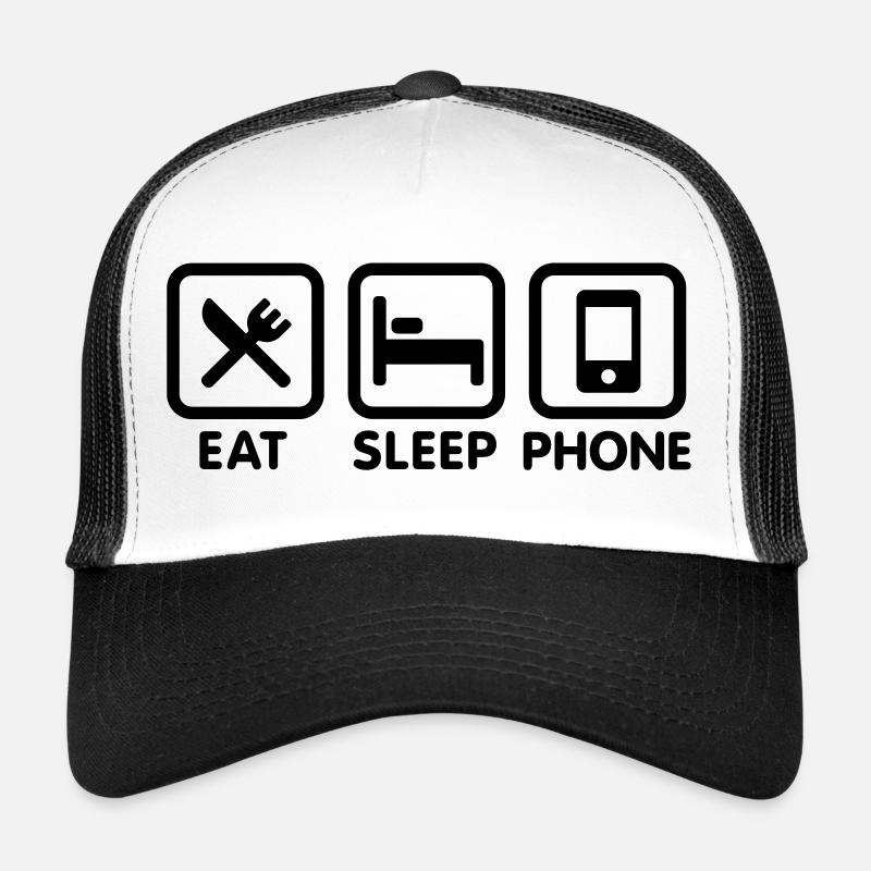 manger dormir téléphone Casquette trucker 