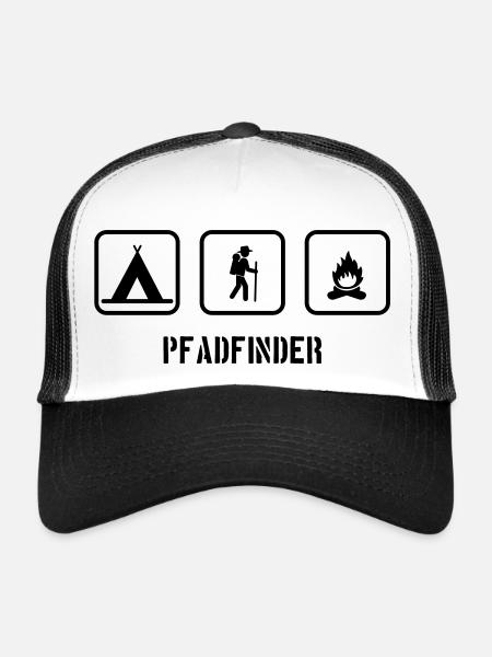 pfadfinder__f1 - Casquette trucker  - blanc/noir - Devant