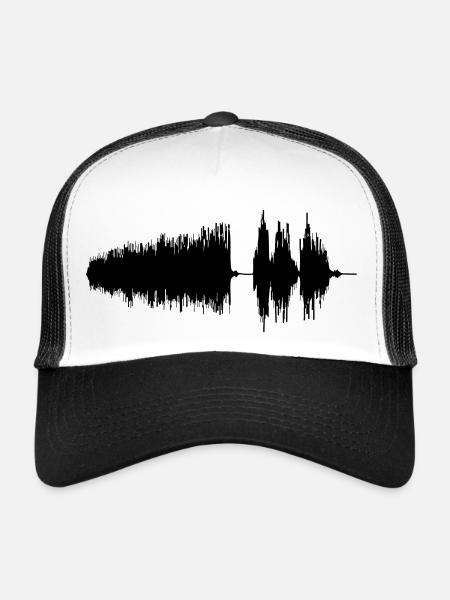 Waveform - Trucker Cap - white/black - Front