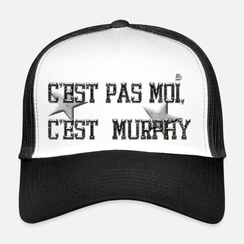 c nicht c me est_ Murphy von Custom - Trucker Cap - Weiß/Schwarz