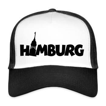 Hamburg Hamburger Michel - Trucker Cap - Weiß/Schwarz - Vorne