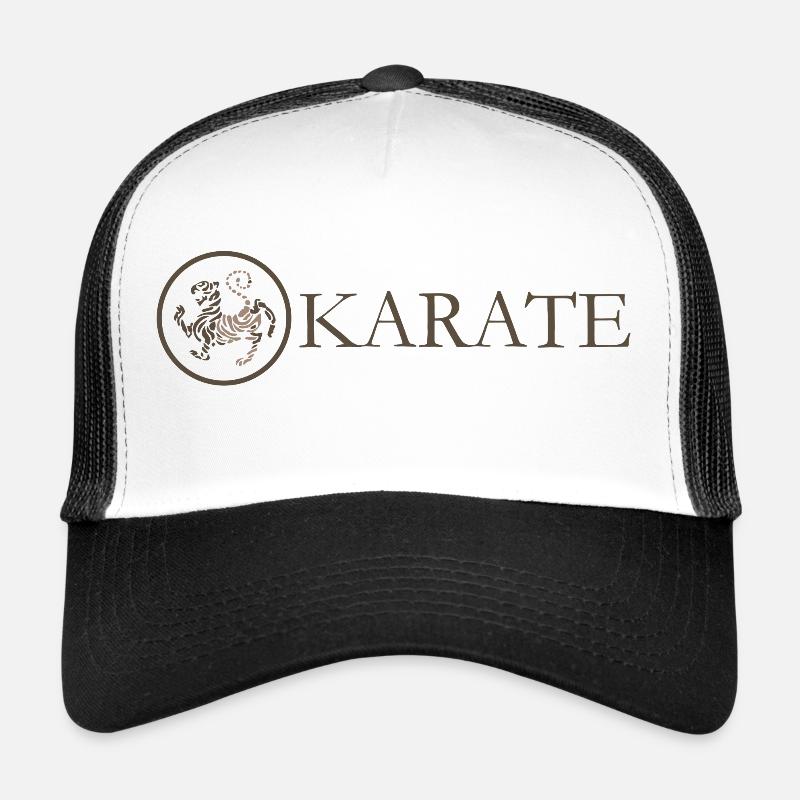 Karate-Karate-Logo - Trucker Cap - Weiß/Schwarz