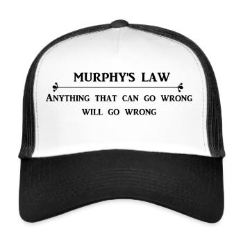 loi de murphy - Casquette trucker  - blanc/noir - Devant