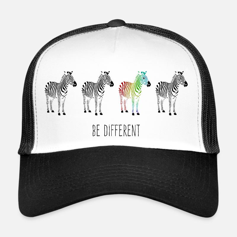 Zebra rainbow be different Casquette trucker 