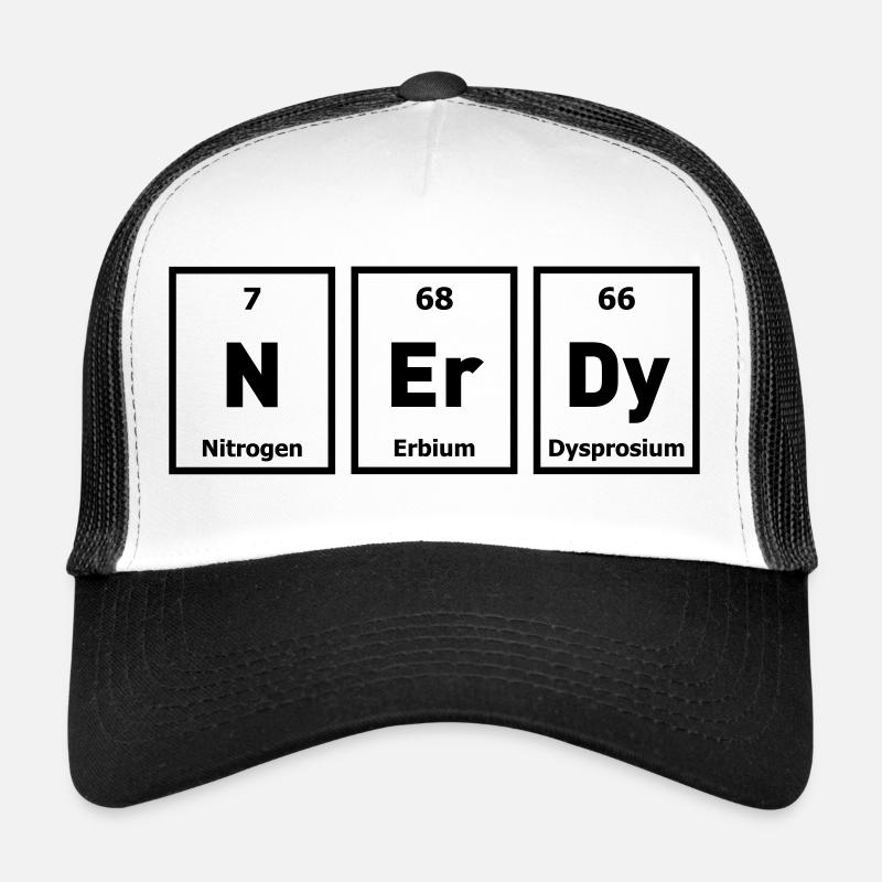 nerd geek nerdy - Trucker Cap - Weiß/Schwarz