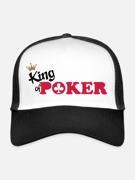 poker - Casquette trucker  - blanc/noir - Devant