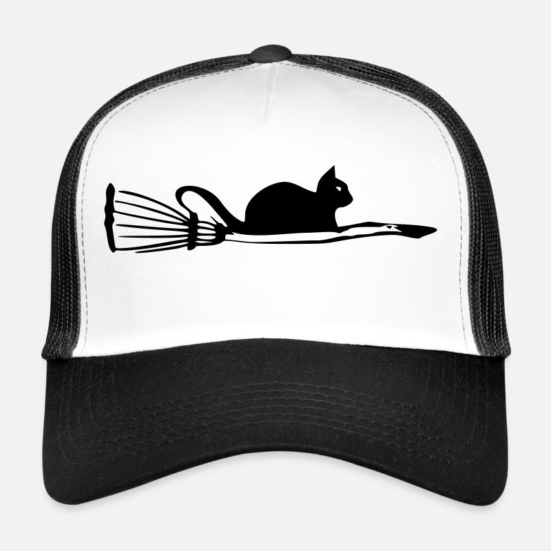 Cat with broom Trucker Cap