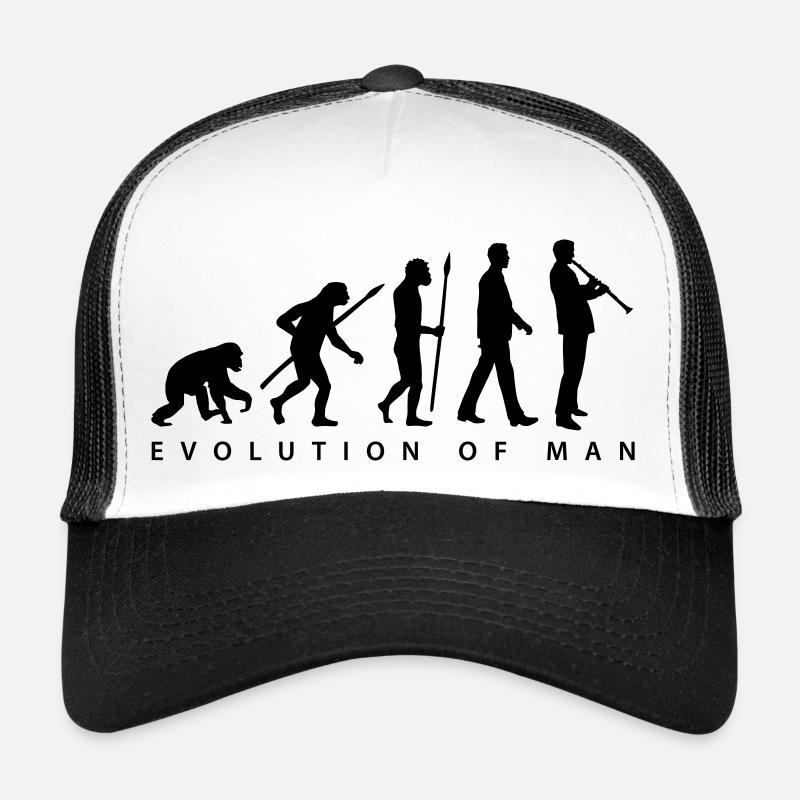 evolution_klarinette_spieler_082013_b_1c - Trucker Cap - Weiß/Schwarz