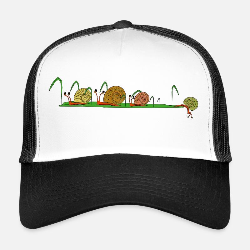 Schneckentrail - Trucker Cap - Weiß/Schwarz