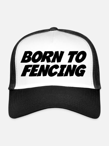Born to Fencing - Casquette trucker  - blanc/noir - Devant