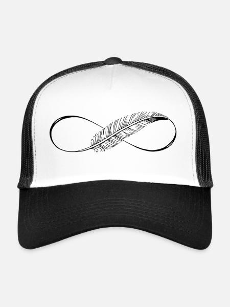 Lignes mignonnes Infinity Spring - Casquette trucker - blanc/noir