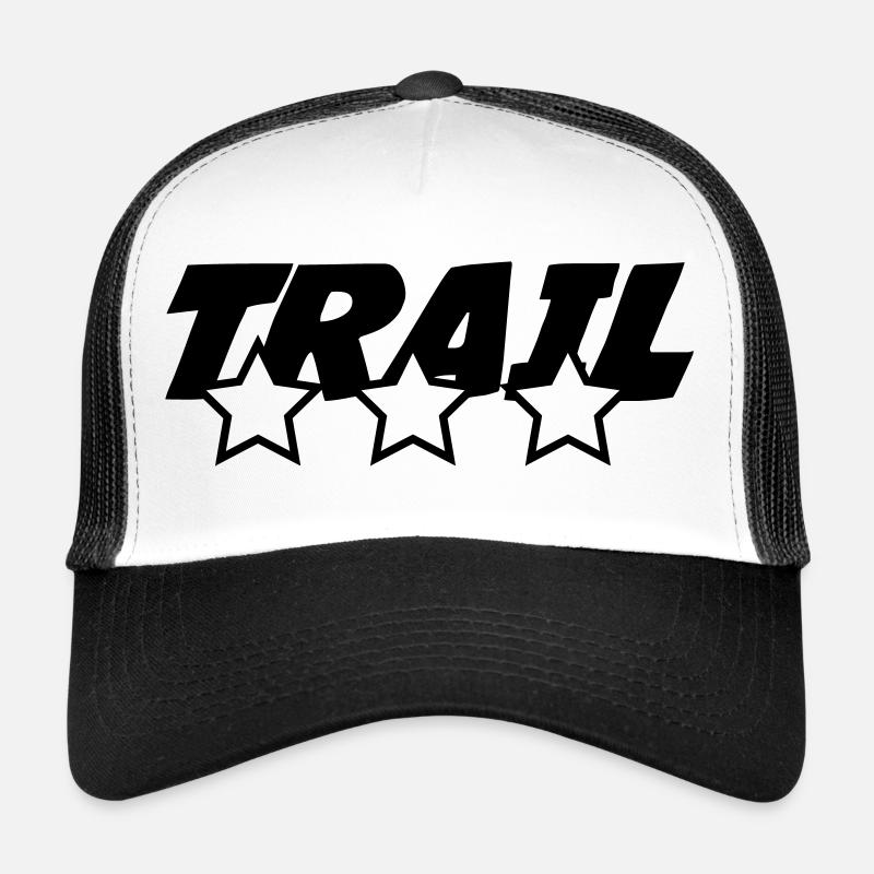 Course à Pied / Running / Jogging / Coureur - Casquette trucker  - blanc/noir