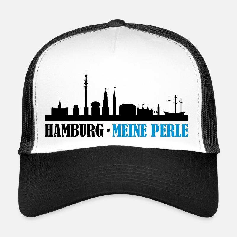 hamburg_meine_perle_02 - Trucker Cap - Weiß/Schwarz
