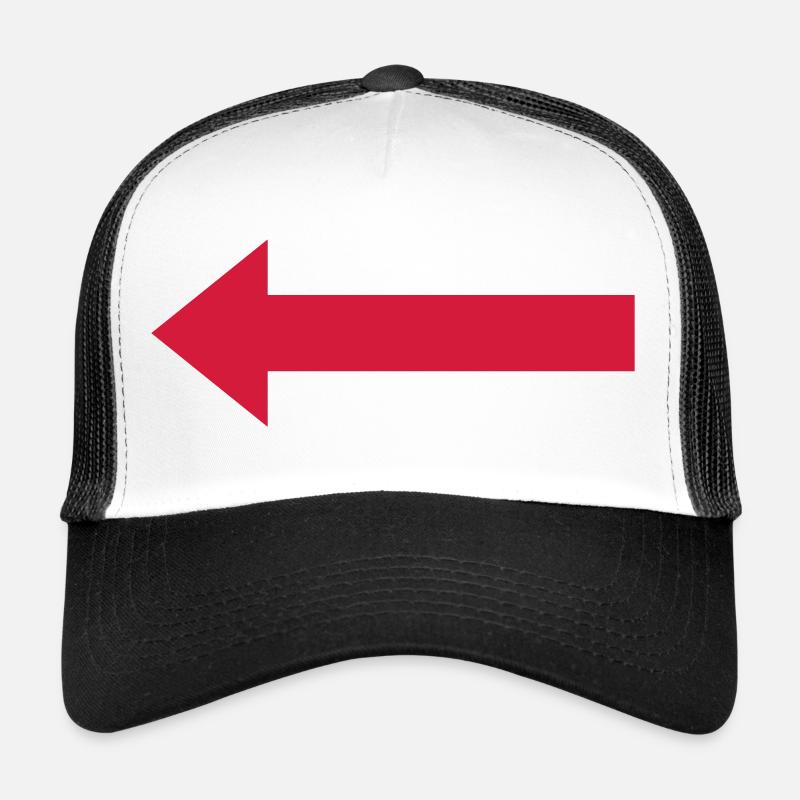 Flèche rouge vers la gauche Casquette trucker 