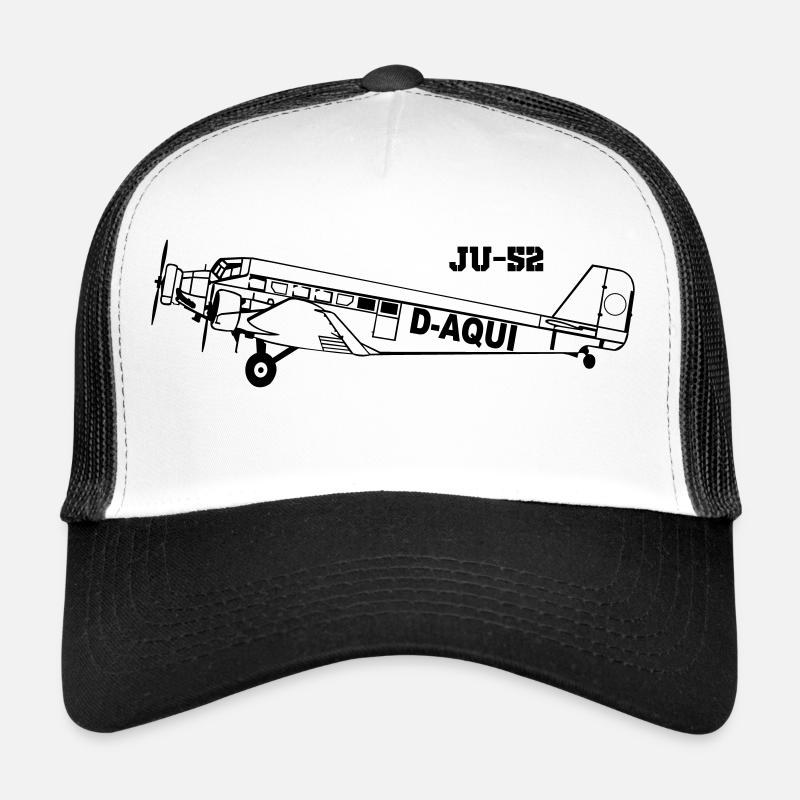Ju-52 - Casquette trucker  - blanc/noir
