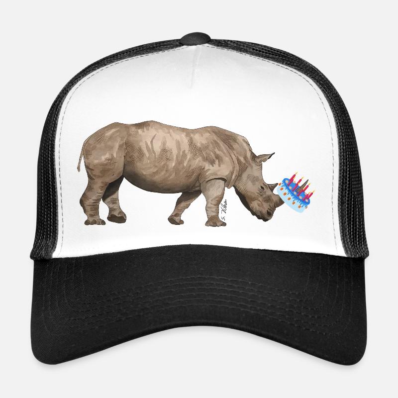 Birthday rhino - Trucker Cap - white/black