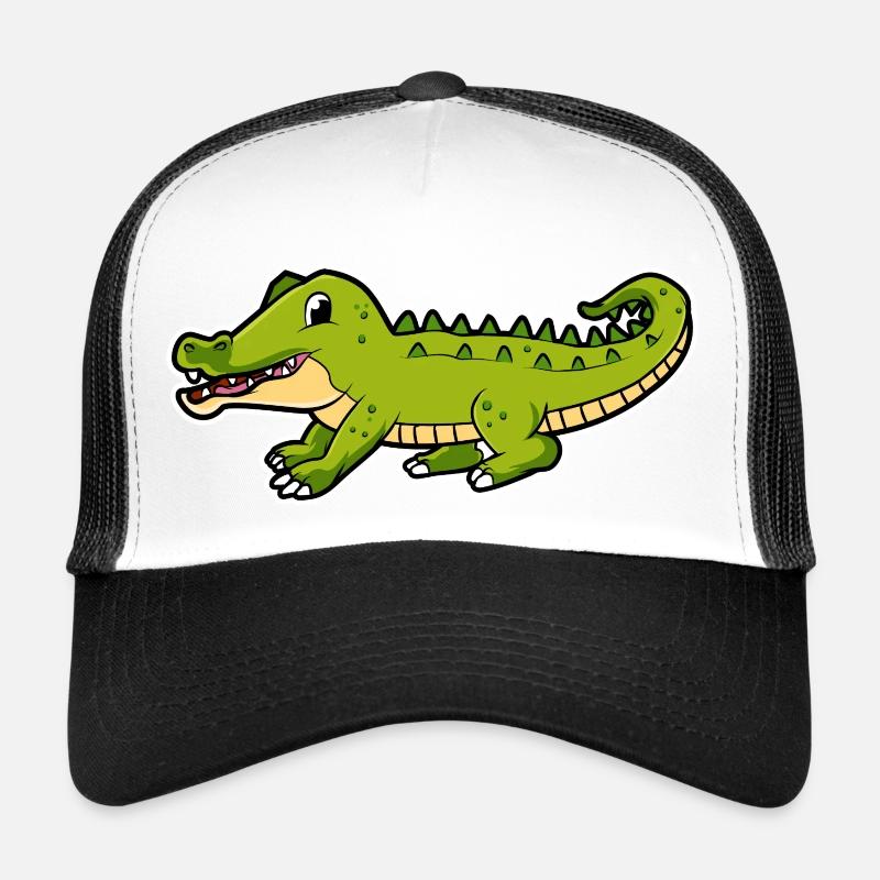 crocodile - Casquette trucker  - blanc/noir