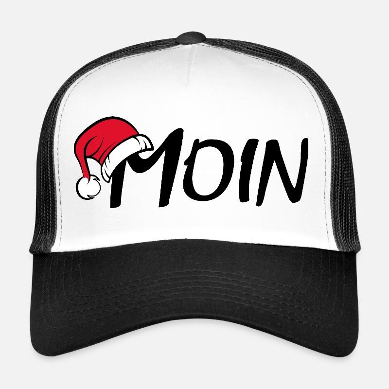 xmas moin Weihnachten Symbol Logo icon hat - Trucker Cap - Weiß/Schwarz