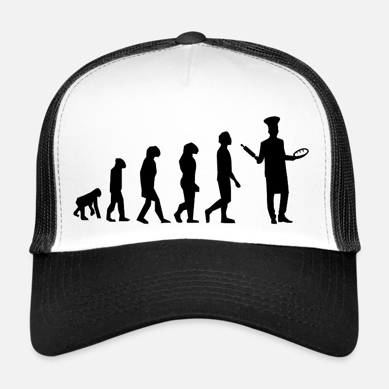 Évolution pâtisserie - Casquette trucker  - blanc/noir