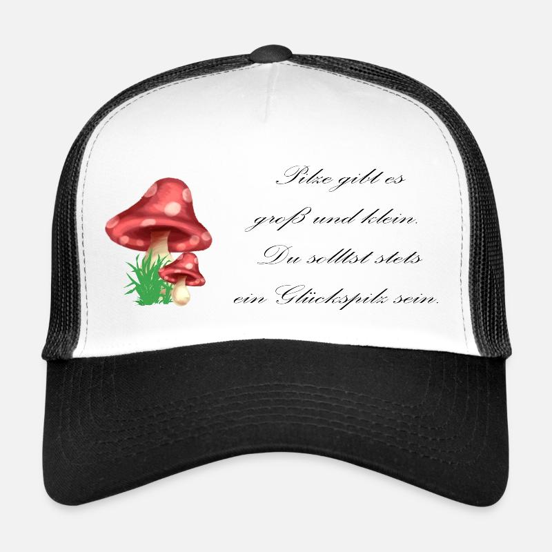 Glückspilz - Trucker Cap - Weiß/Schwarz