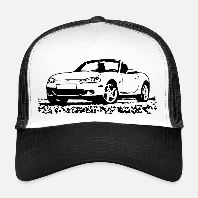 Mx5 miata mk2 - Casquette trucker  - blanc/noir