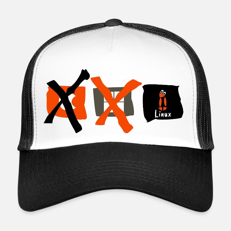 Linux die Wahl - Trucker Cap - Weiß/Schwarz