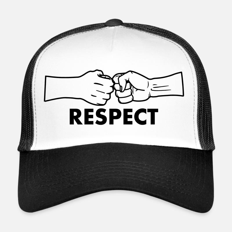 Respektiere zwei Fäuste mit dem Text 'RESPEKT' Trucker Cap