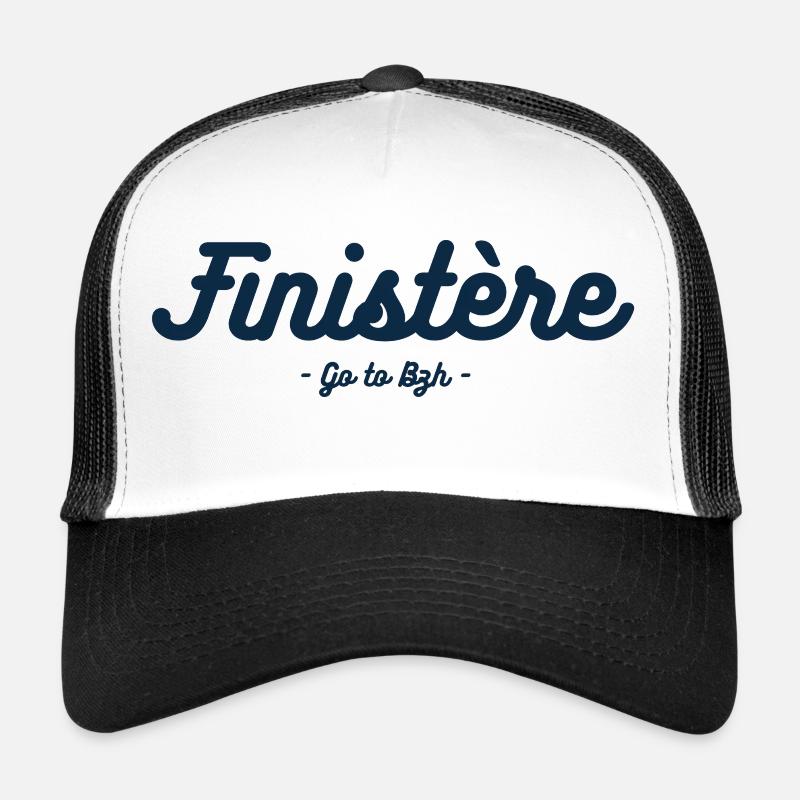 Finistère - Casquette trucker  - blanc/noir