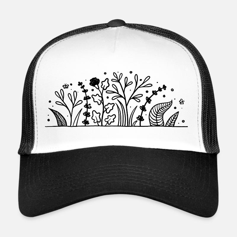 Pflanzen - Trucker Cap - Weiß/Schwarz