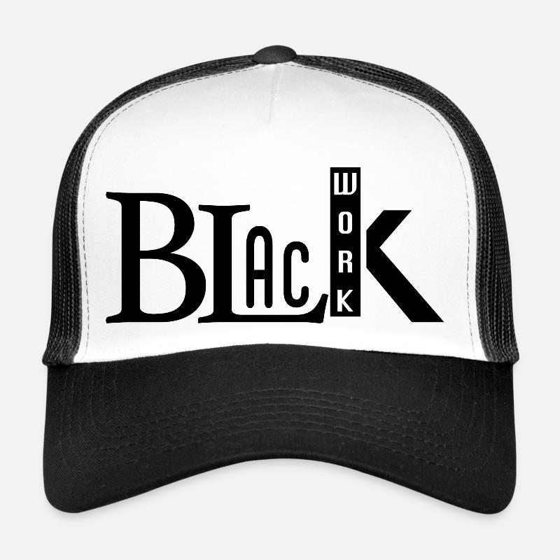 black work Trucker Cap