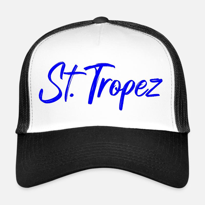 St Tropez Küstenflair Blau Script Trucker Cap