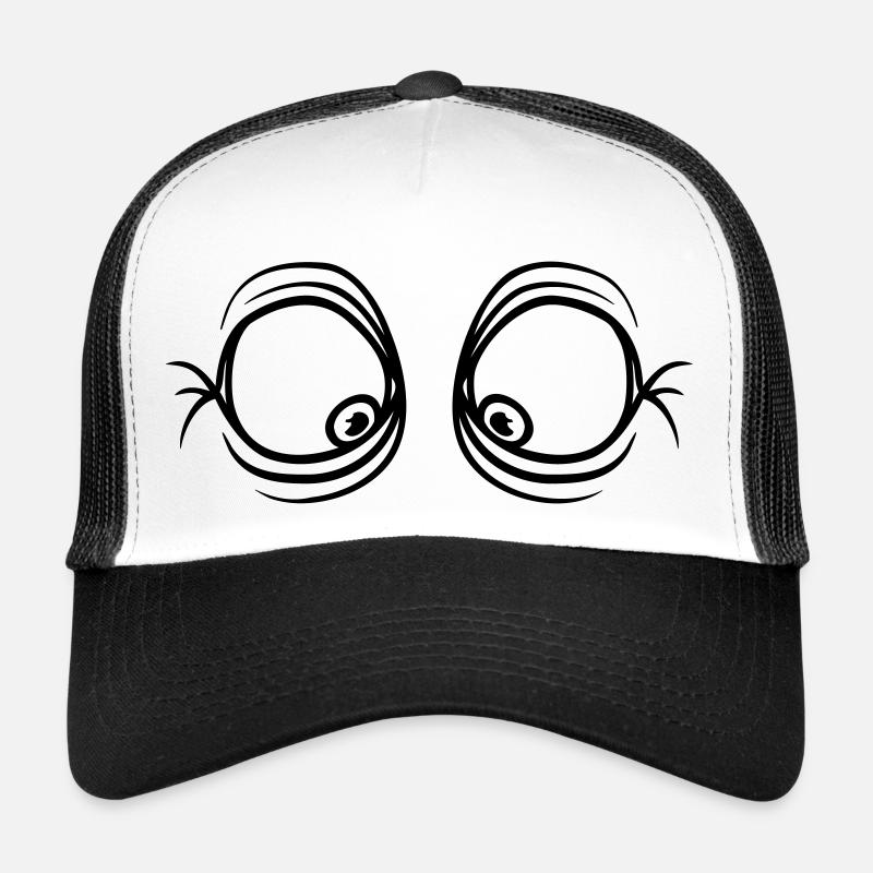 Squinting funny eyes Trucker Cap
