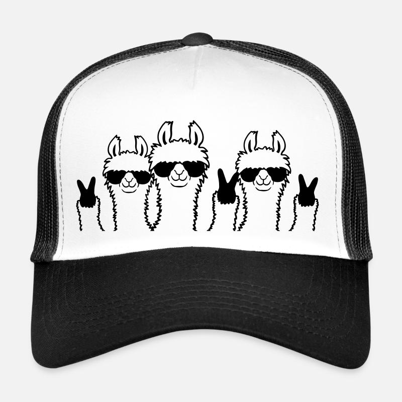Amis de l'équipage des lamas de la paix Casquette trucker 