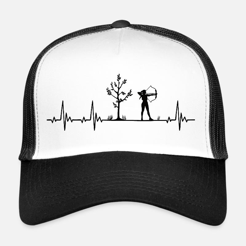 Bogenschiessen Herzschlag Bogenschützin Heartbeat Trucker Cap