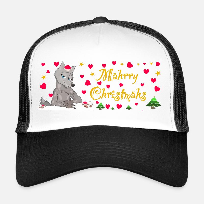 Emblématique Wolf Christmas, MÄHrry Christmähs Stern Casquette trucker 