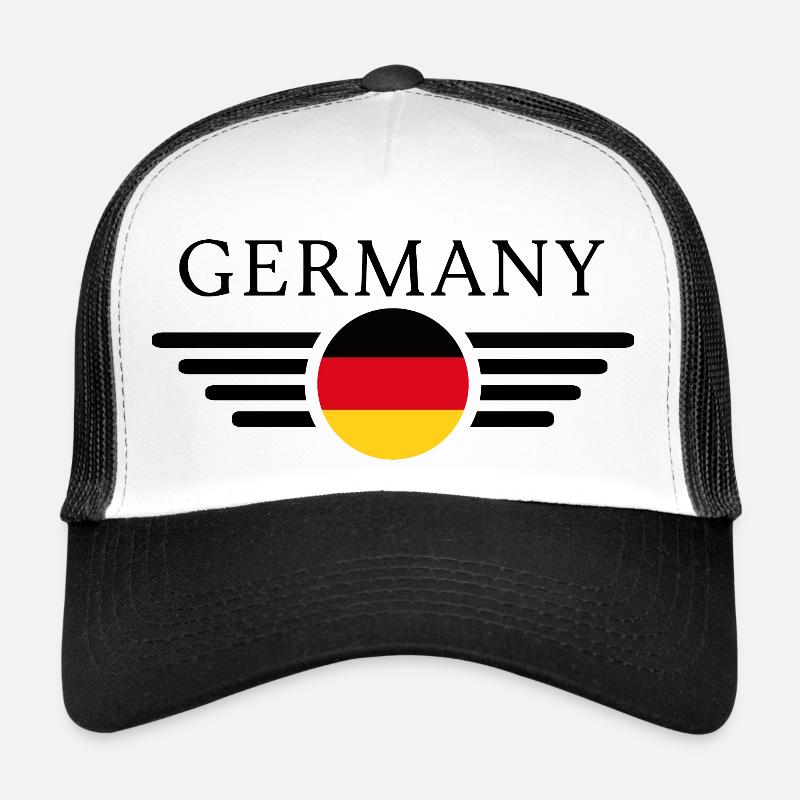 Deutschland - Trucker Cap - Weiß/Schwarz