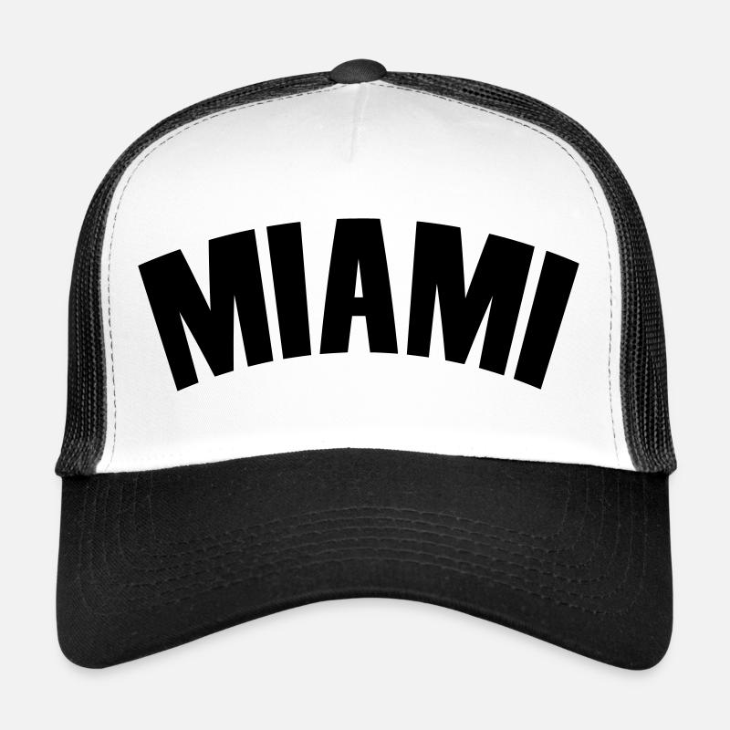 miami shirt - Trucker Cap - Weiß/Schwarz
