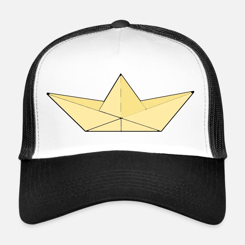 Paper ship beige/yellow Trucker Cap