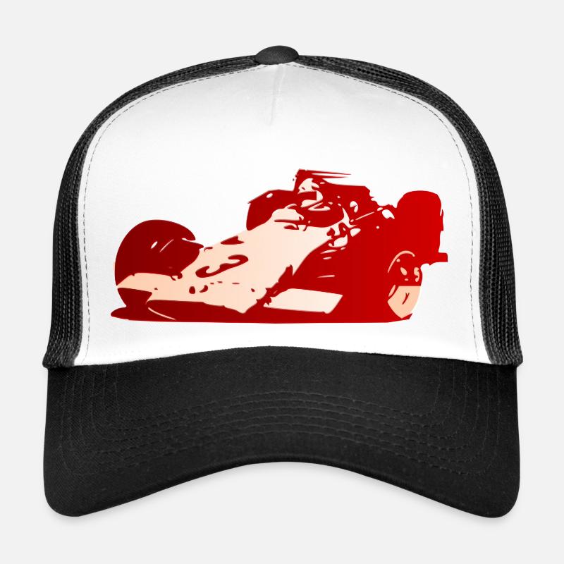 Roter Rennwagen - Trucker Cap - Weiß/Schwarz