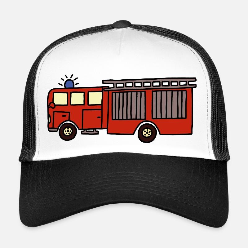 Fire Brigade Car - Trucker Cap - white/black