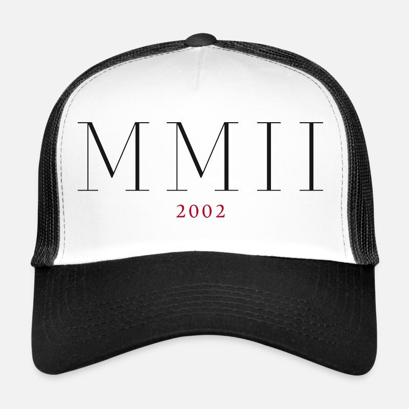 Chiffre romain Année de naissance Fait en 2002 Casquette trucker 