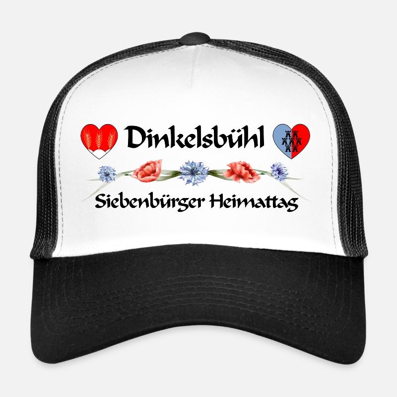 Dinkelsbühl Siebenbürger Heimattag Design - Trucker Cap - Weiß/Schwarz