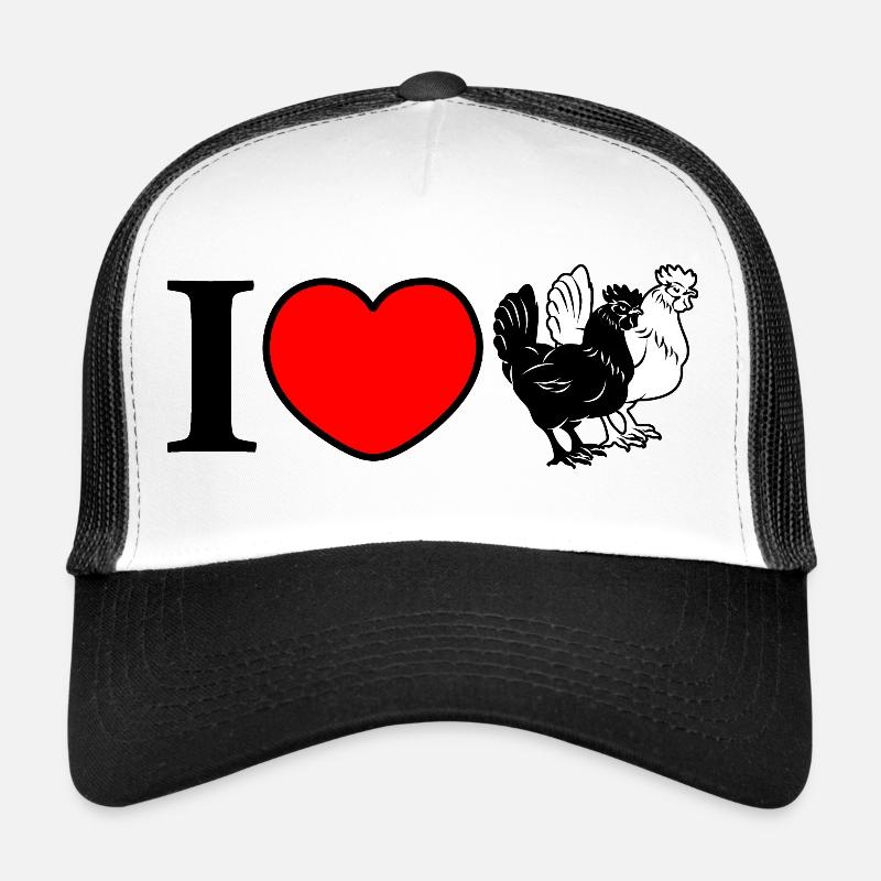 J’adore les poulets Casquette trucker 