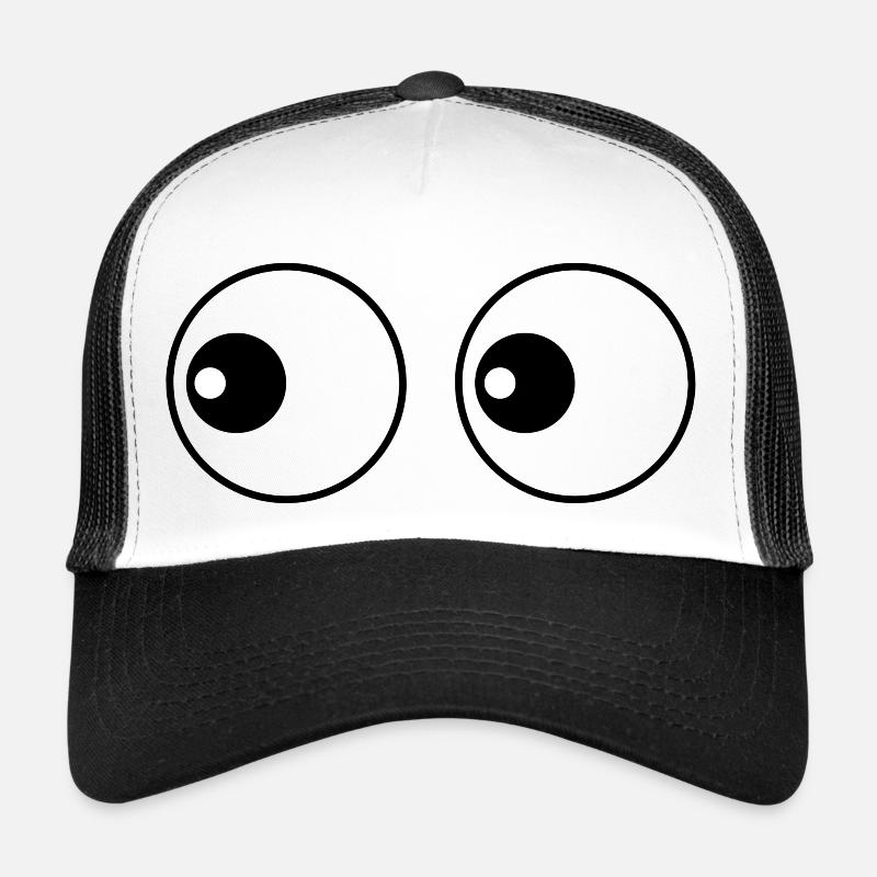 Augen - Trucker Cap - Weiß/Schwarz