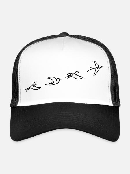 Le vol de l'oiseau noir - Casquette trucker - blanc/noir