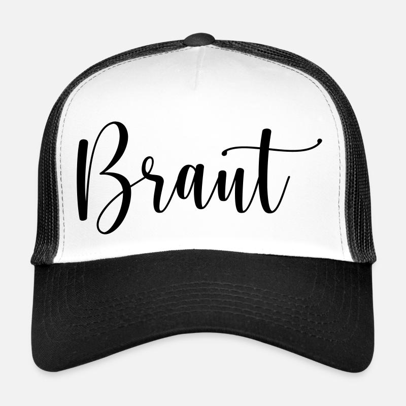 braut - Trucker Cap - Weiß/Schwarz
