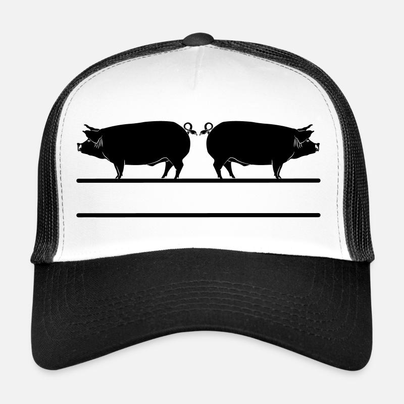 Textleiste transparentes Schweinelogo Trucker Cap
