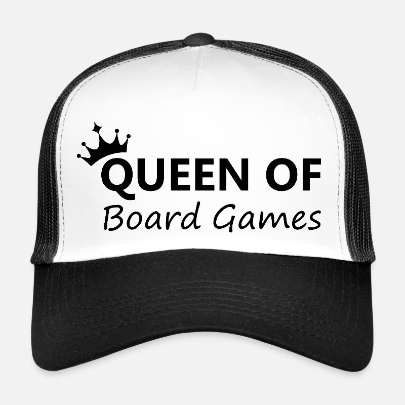 boardgame chess backgammon game night - Trucker Cap - Weiß/Schwarz