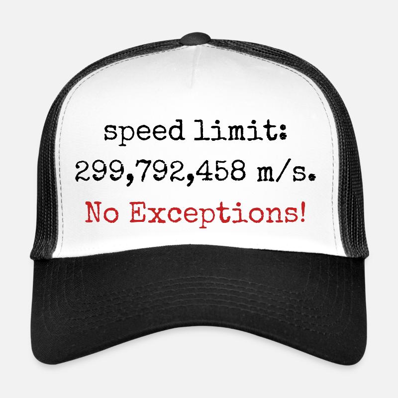 Speed limit - lichtgeschwindigkeit - Trucker Cap - Weiß/Schwarz